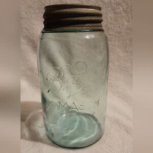 Vintage 1900-1910 Blue Ball Quart Mason Jar #2